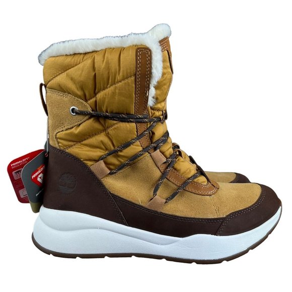 Timberland Boroughs Project Mid Brown Leather Waterproof Boots Women's Size 9 M - Picture 1 of 9